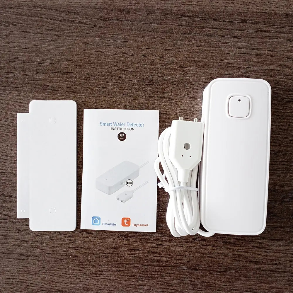 AquaGuard Tuya WiFi Smart Water Leak Sensor — 80dB Alarm & Remote Monitoring