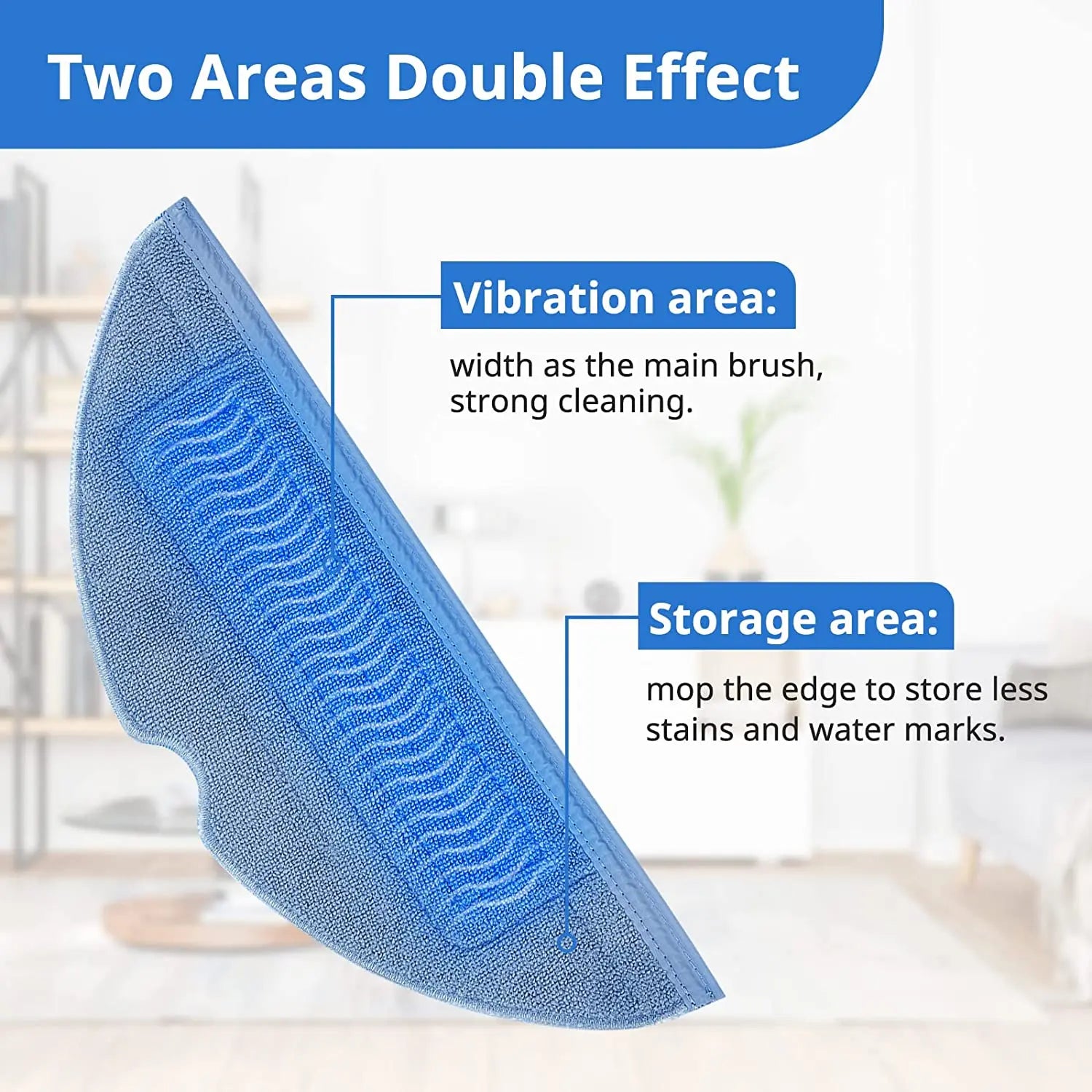 RoboClean Washable Mop Cloth Pads — Reusable Microfiber Replacement for Xiaomi Roborock S7/S7MaxV Ultra