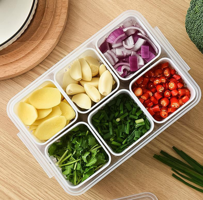 FreshGuard Refrigerator Storage Box — Drain Basket for Fruits, Vegetables, and Spices