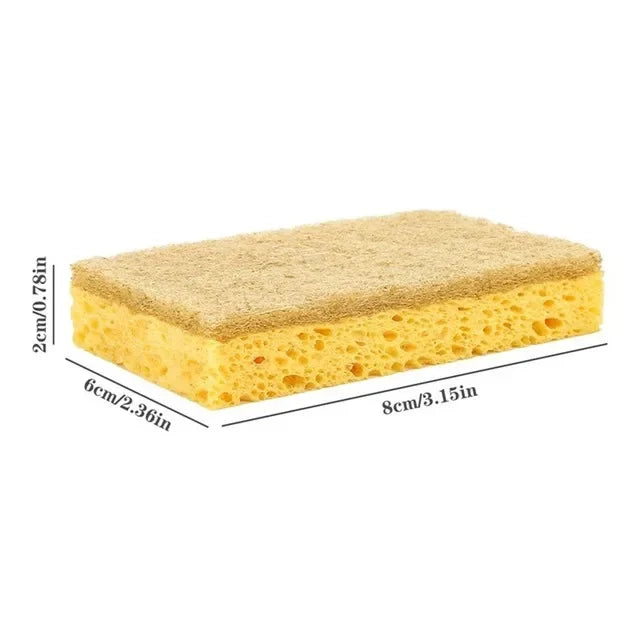 EcoScrub Wood Pulp Scouring Pads — Biodegradable & Compostable Kitchen Sponges (10-Pack)