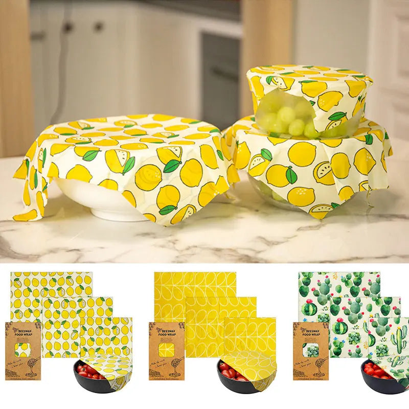 GreenSeal Reusable Beeswax Food Wraps — Organic & Eco-Friendly Food Storage Cloth