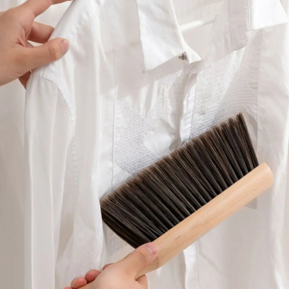 PureBristle Natural Wood Coffee Brush — Anti-Static Cleaning Brush for Desktop, Grinder & Bed