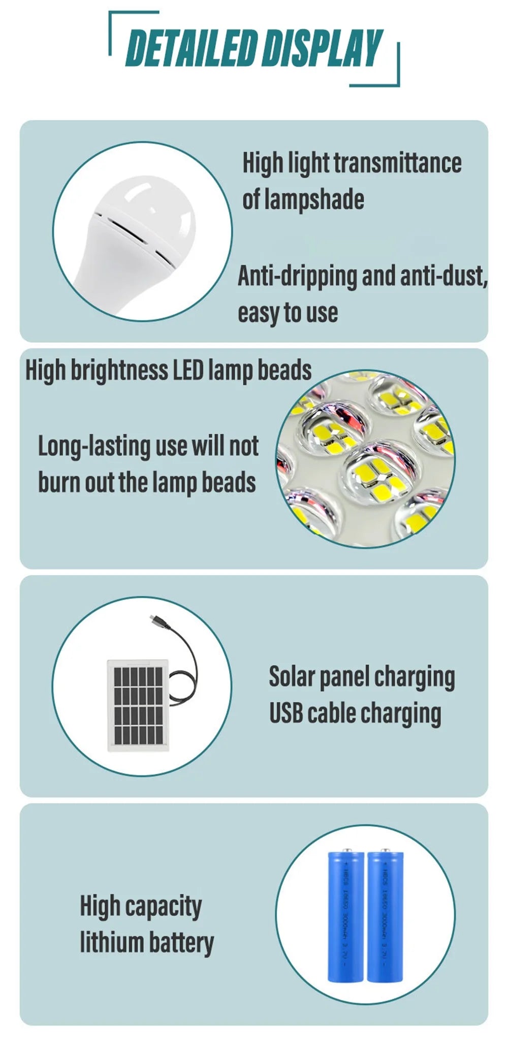SunGlow Portable LED Solar Lamp — Waterproof Hanging Light for Outdoors