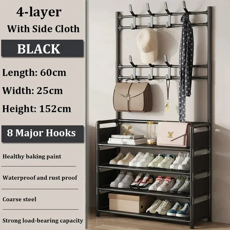 Multi-Layer Shoe and Clothes Storage Rack