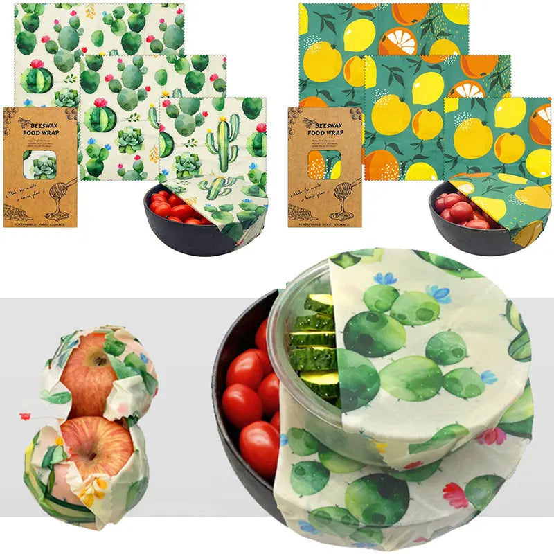GreenSeal Reusable Beeswax Food Wraps — Organic & Eco-Friendly Food Storage Cloth