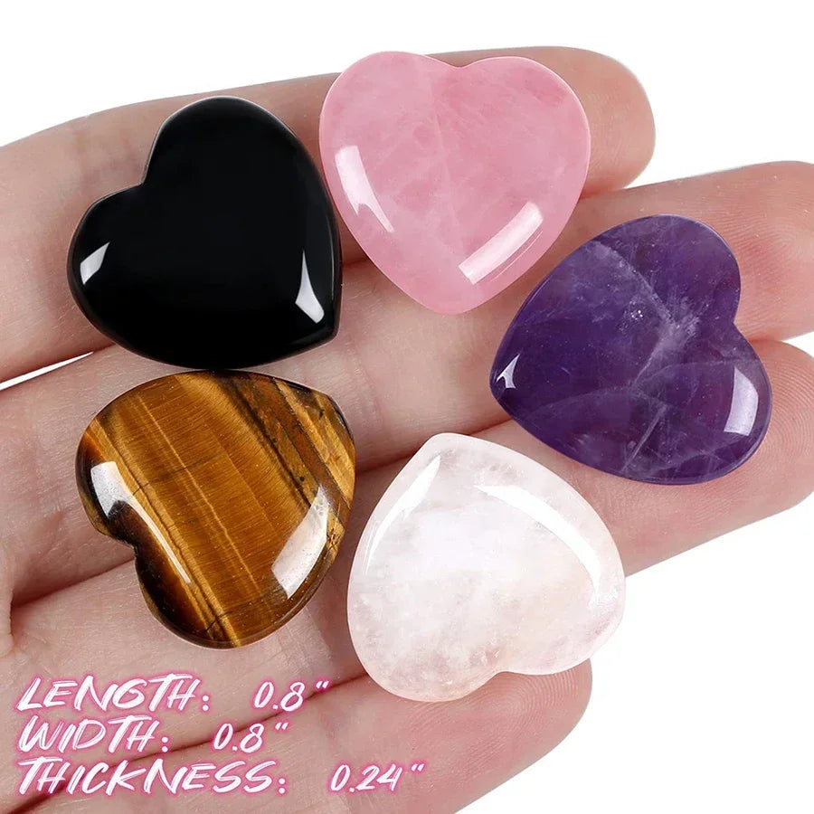 Heart Shape Natural Crystal Healing Stones