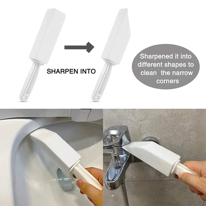PumiClean Pumice Stone Toilet Brush — Manual Stain Remover for Toilet, Bathtub & Sink