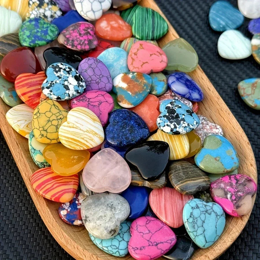 Heart Shape Natural Crystal Healing Stones