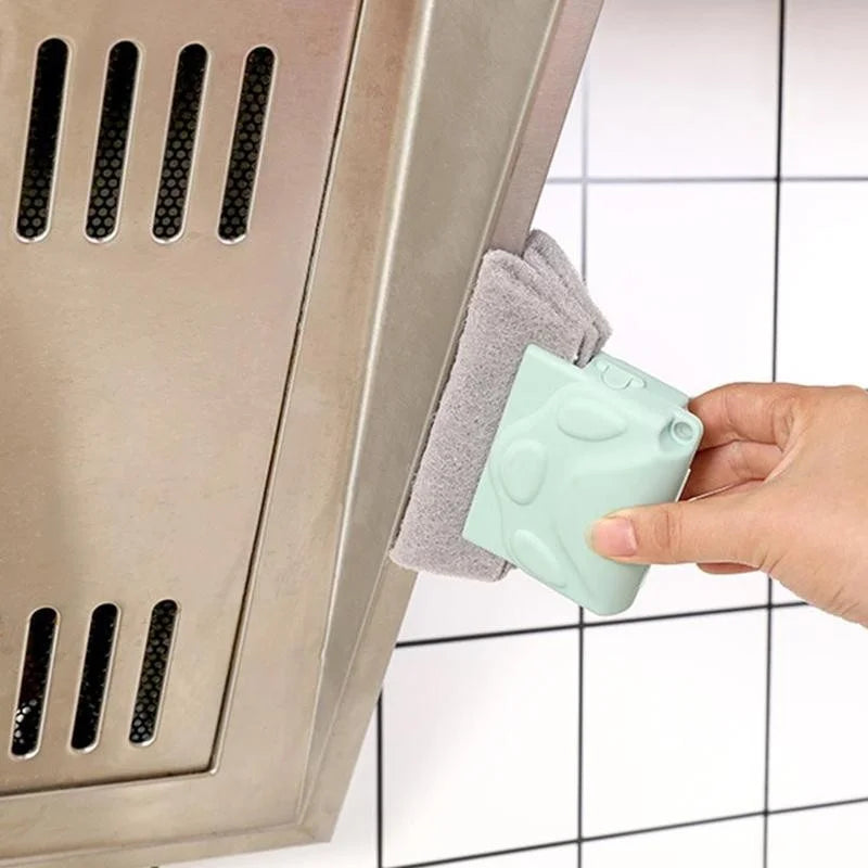 ClearView Window Groove Cleaning Brush — Slot Cleaner with Microfiber Cloth