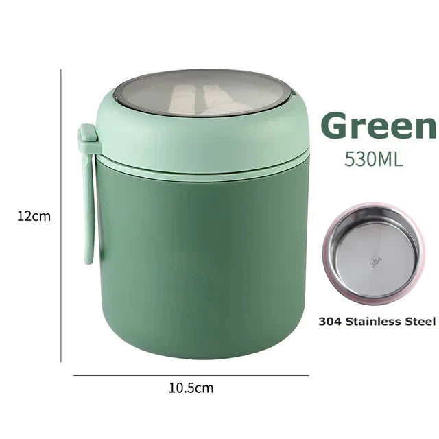 HeatLock Insulated Food Jar — Stainless Steel Thermos for Hot & Cold Meals (530ml/710ml)