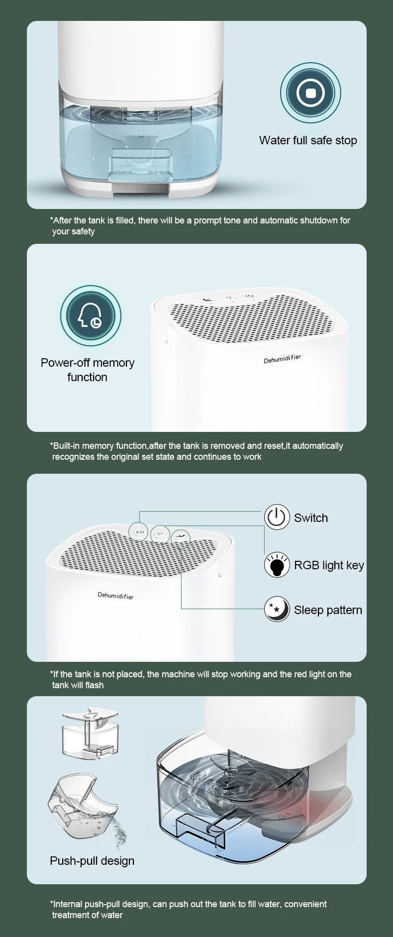 PureGuard Smart Air Purifier & Dehumidifier — Portable Moisture Eliminator for Home, Office & RV