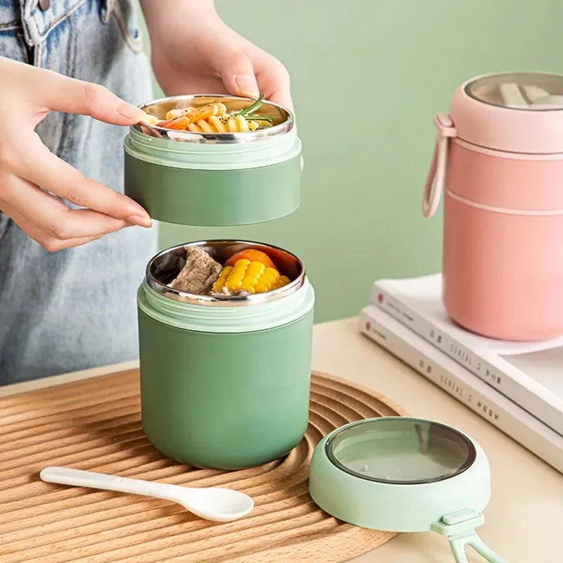 HeatLock Insulated Food Jar — Stainless Steel Thermos for Hot & Cold Meals (530ml/710ml)