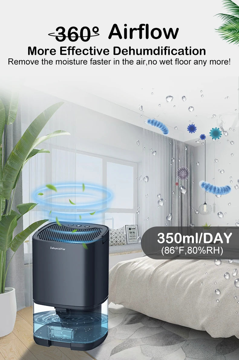 PureGuard Smart Air Purifier & Dehumidifier — Portable Moisture Eliminator for Home, Office & RV
