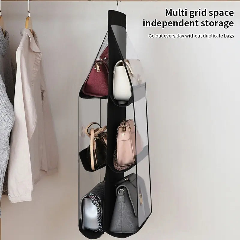 Elegance Keeper: Foldable 6-Pocket Handbag Organizer