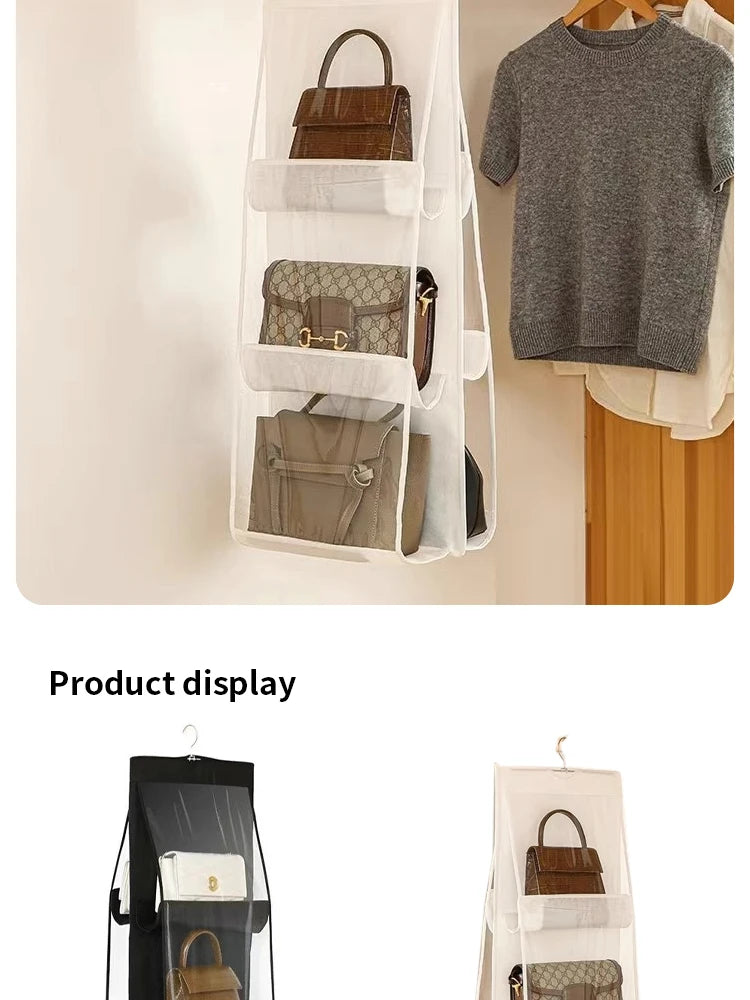 Elegance Keeper: Foldable 6-Pocket Handbag Organizer