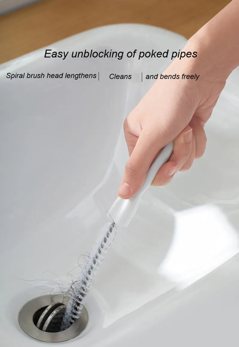 FlexiClear Pipe Dredging Brush — Flexible Drain Cleaner for Hair & Clogs