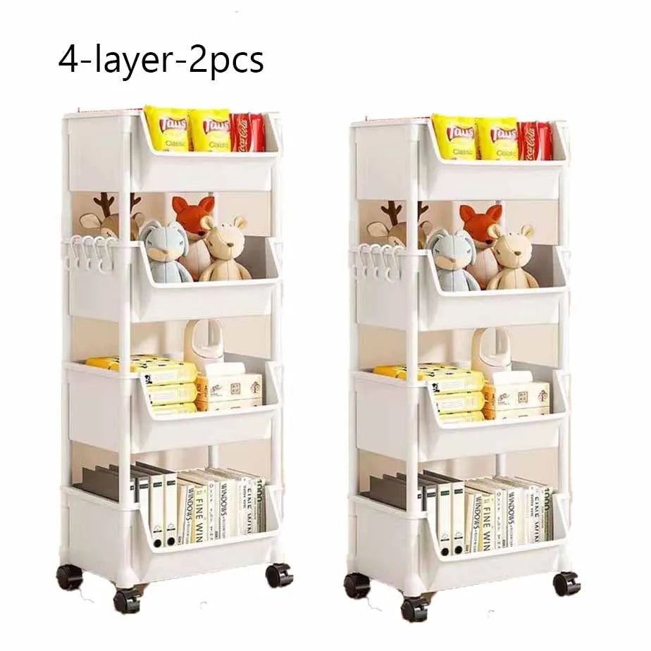 SlimSpace Trolley Storage Rack — Narrow Slit Organizer for Kitchen, Bathroom & Living Room