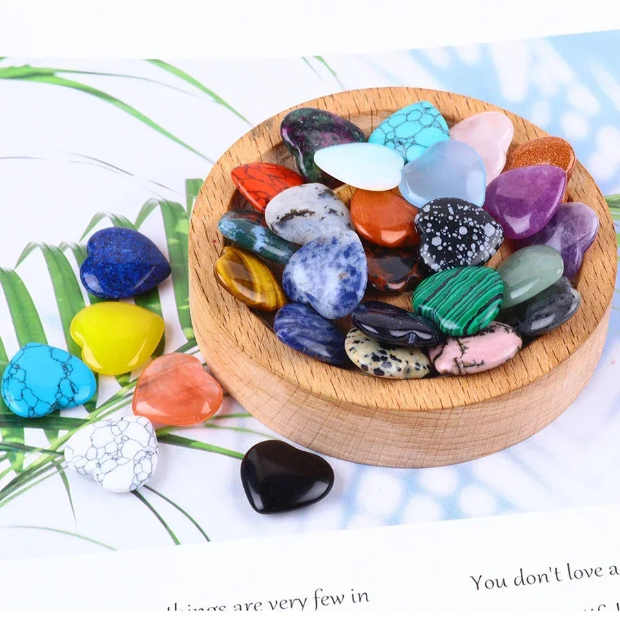 Heart Shape Natural Crystal Healing Stones