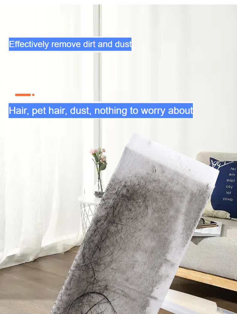 DustTrap Electrostatic Mop Cloths — Disposable Replacement Pads for Pet Hair & Dust (100PCS)
