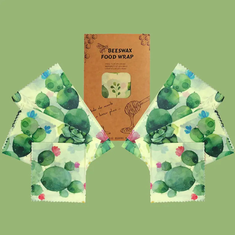 GreenSeal Reusable Beeswax Food Wraps — Organic & Eco-Friendly Food Storage Cloth