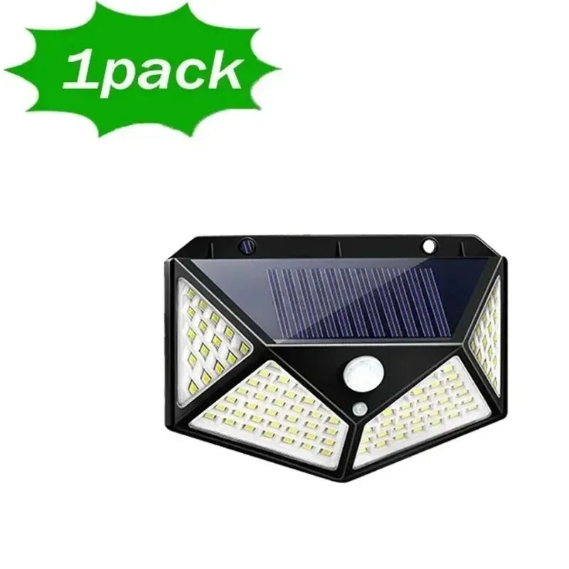 SunGuard 100 LED Solar Wall Lights — Motion Sensor Outdoor Lighting
