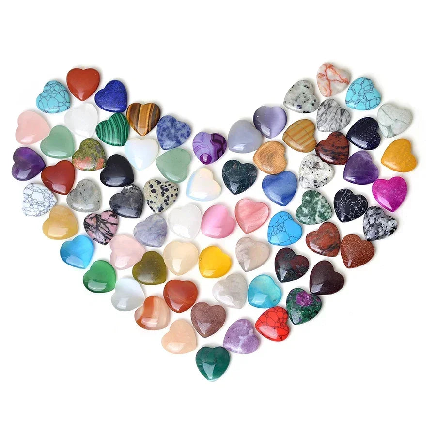 Heart Shape Natural Crystal Healing Stones