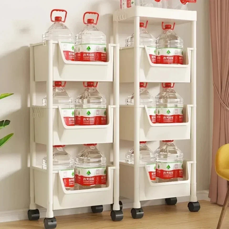 SlimSpace Trolley Storage Rack — Narrow Slit Organizer for Kitchen, Bathroom & Living Room