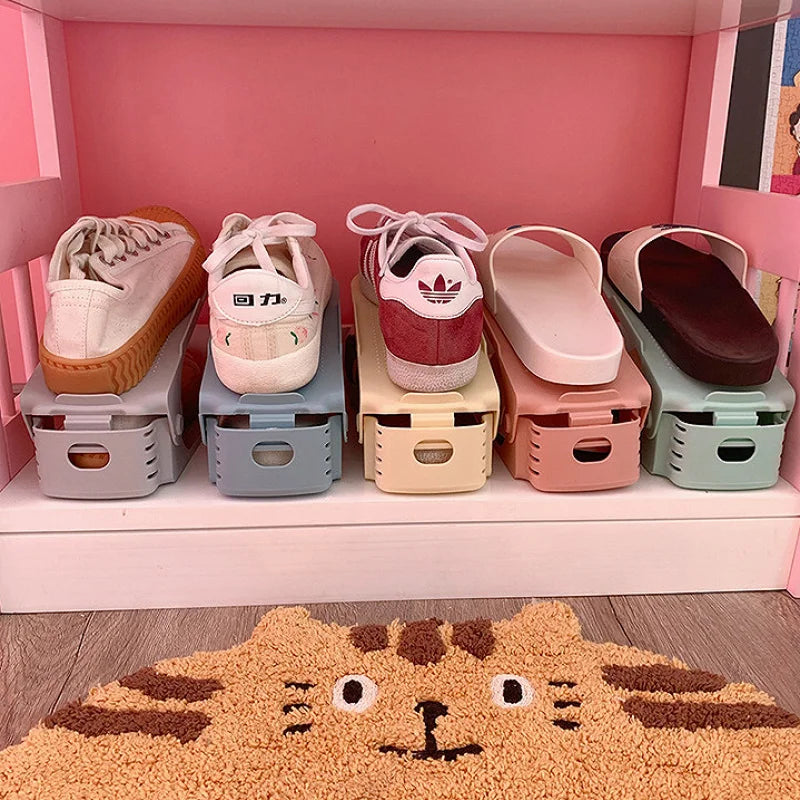 Adjustable 6-Piece Shoe Organizer Rack