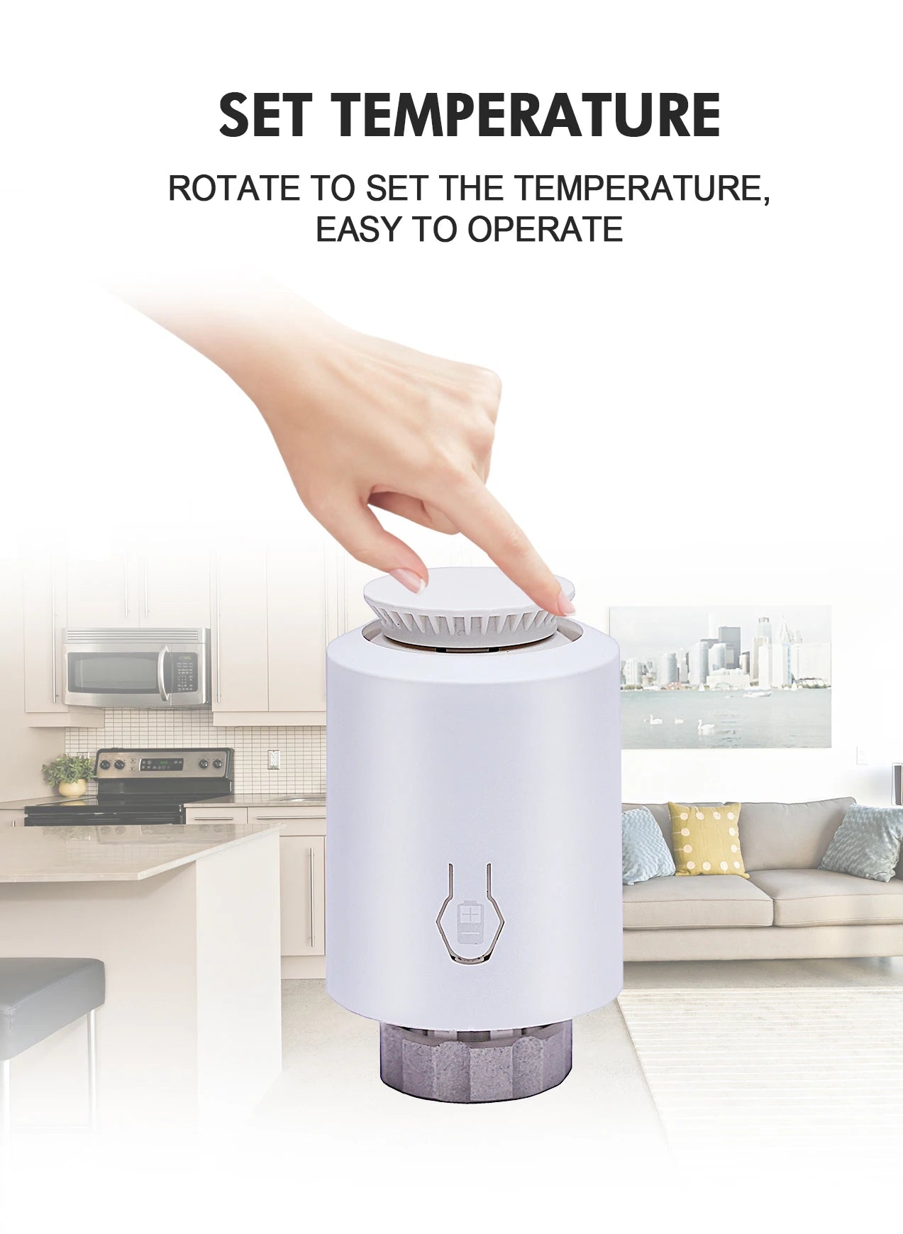 HeatMaster TRV Radiator Valve — Smart Thermostatic Temperature Controller