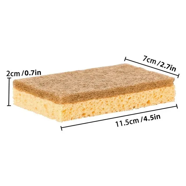 EcoScrub Wood Pulp Scouring Pads — Biodegradable & Compostable Kitchen Sponges (10-Pack)