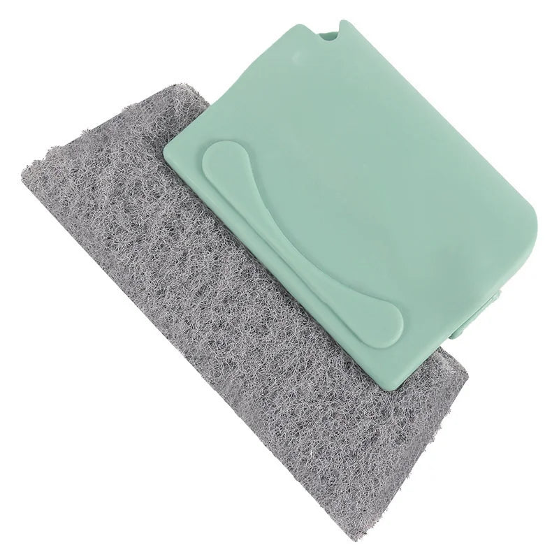 ClearView Window Groove Cleaning Brush — Slot Cleaner with Microfiber Cloth