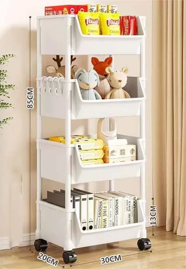 SlimSpace Trolley Storage Rack — Narrow Slit Organizer for Kitchen, Bathroom & Living Room
