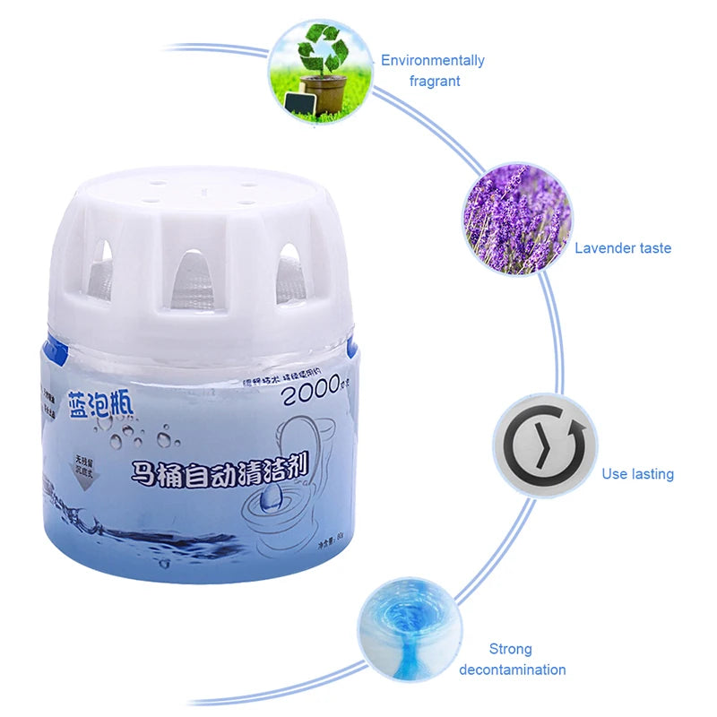 BlueWave Automatic Toilet Bowl Cleaner — Blue Bubble Deodorizing Tablets
