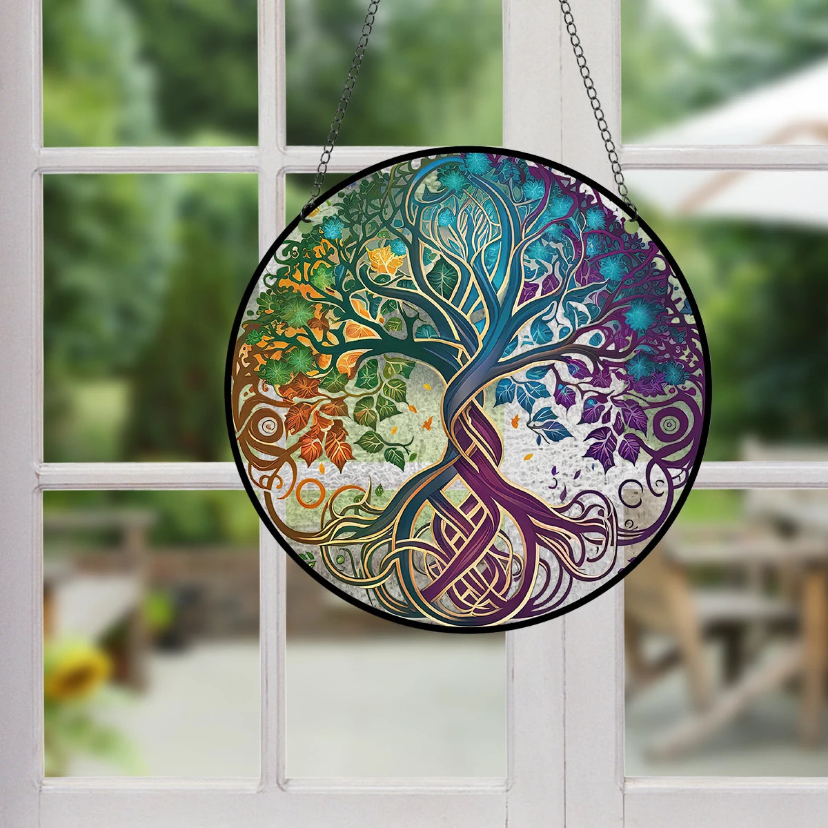Radiant Tree of Life Window Ornament