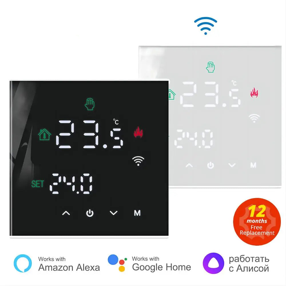 ThermoSmart WiFi Thermostat — Smart Temperature Controller for Electric Heating & Gas Boilers