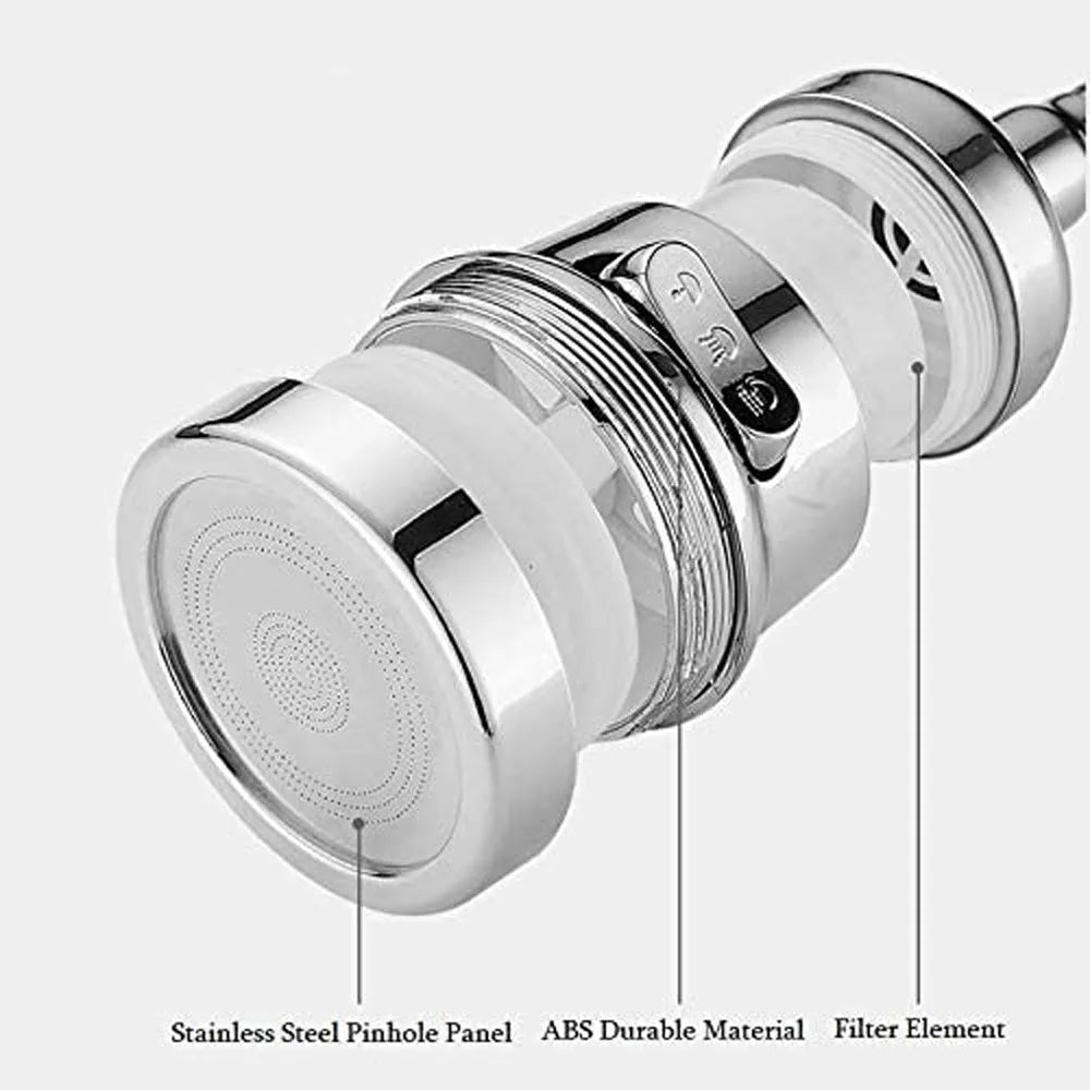 HydroFlex 360° Swivel Faucet Aerator — Dual Mode Water-Saving Nozzle