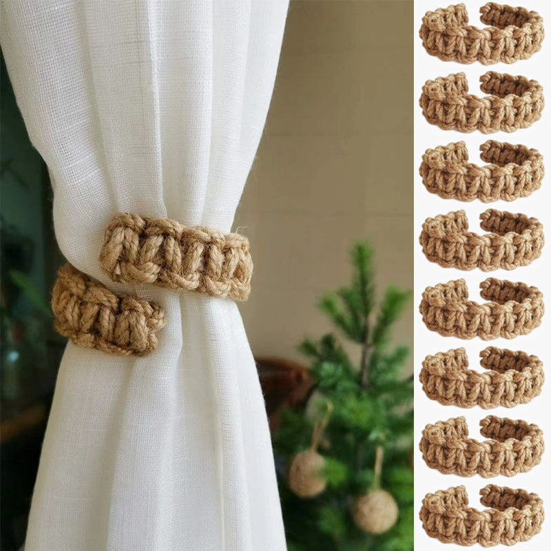 8-Piece Braided Curtain Tieback Set