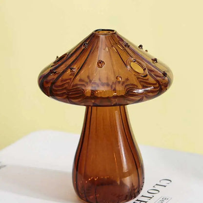 GlowMushroom Hydroponic Vase – Colorful Glass Aromatherapy Art Piece