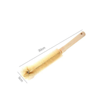 PureBrush Natural Bottle Cleaner — Long Wooden Handle &amp; Natural Bristles for Bottles, Cups &amp; Jugs
