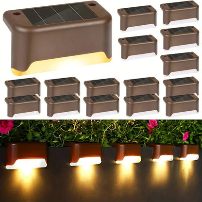 StepGlow Solar Stair Lights — 4-Pack Waterproof LED Lights for Outdoor Steps &amp; Borders