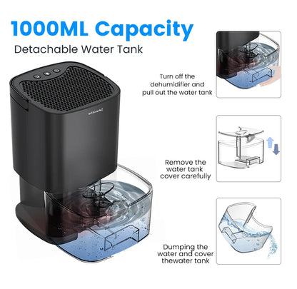 PureGuard Smart Air Purifier &amp; Dehumidifier — Portable Moisture Eliminator for Home, Office &amp; RV