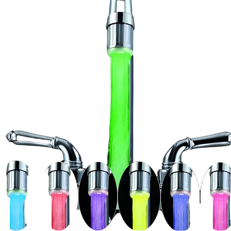 LumaFlow LED Faucet Aerator — Color-Changing Glow for Kitchen &amp; Bathroom