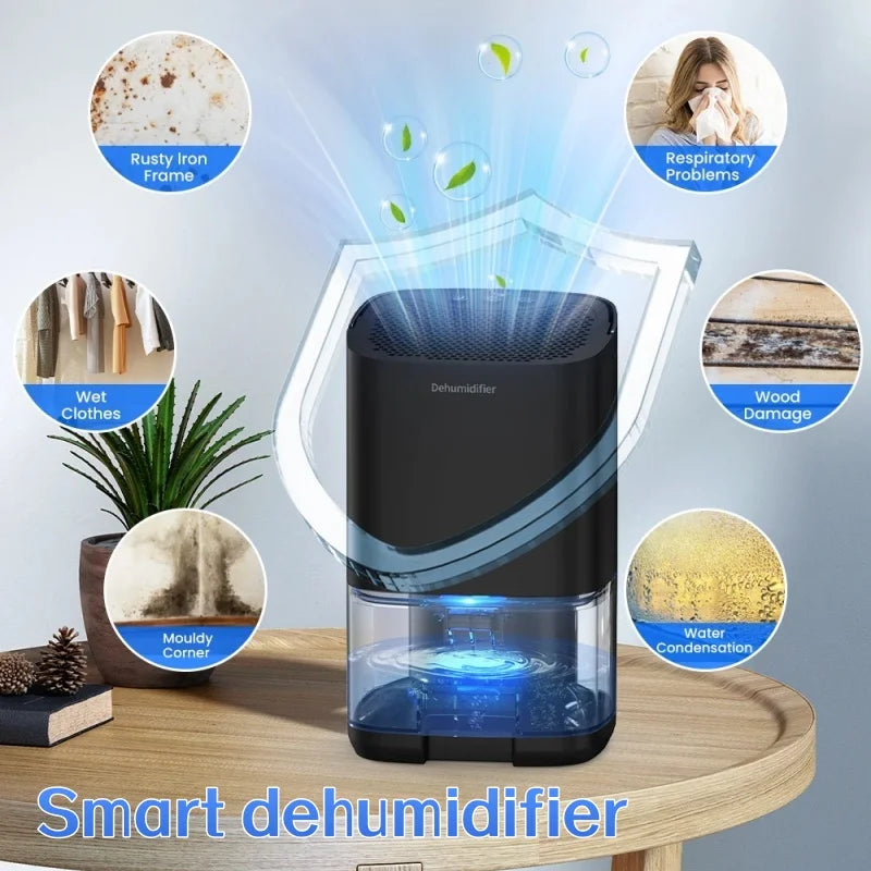 PureGuard Smart Air Purifier & Dehumidifier — Portable Moisture Eliminator for Home, Office & RV