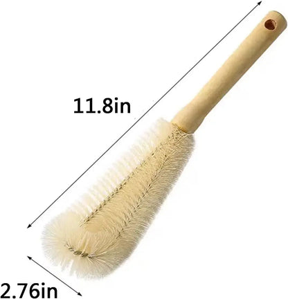 PureBrush Natural Bottle Cleaner — Long Wooden Handle &amp; Natural Bristles for Bottles, Cups &amp; Jugs