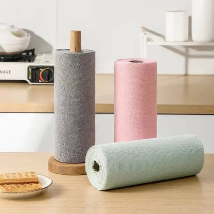 EcoWipe Reusable Microfiber Towel Roll — Washable Dish Rags &amp; Paper Towel Replacement (20 Sheets)