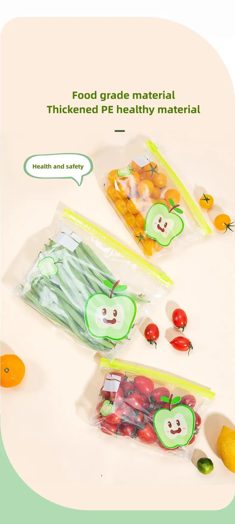 ClearGuard Reusable Zip Lock Bags — Food-Grade Transparent Storage Bags for Freezer, Travel &amp; Camping