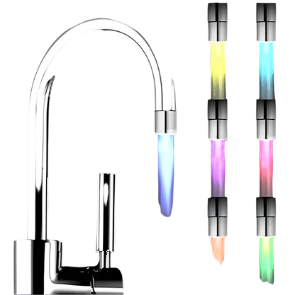 LumaFlow LED Faucet Aerator — Color-Changing Glow for Kitchen &amp; Bathroom