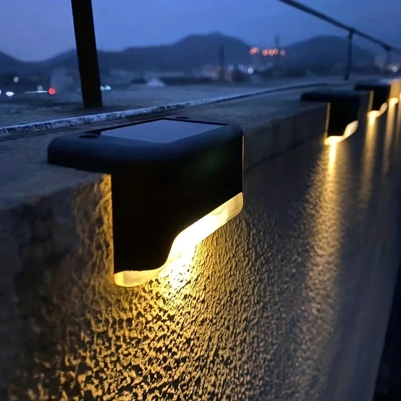 StepGlow Solar Stair Lights — 4-Pack Waterproof LED Lights for Outdoor Steps &amp; Borders