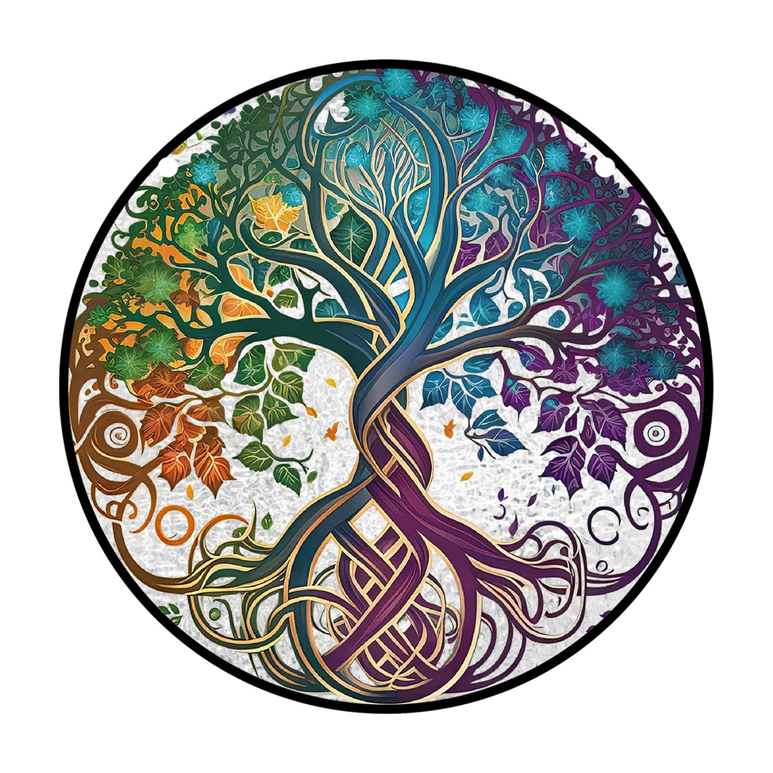 Radiant Tree of Life Window Ornament