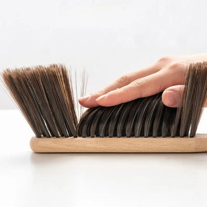 PureBristle Natural Wood Coffee Brush — Anti-Static Cleaning Brush for Desktop, Grinder &amp; Bed